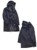 Trench homme coupe-vent veste printemps et automne longue mode à capuche noir décontracté grand 6XL 7XL 8XL