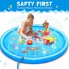 Zand Spelen Water Plezier Kinderen Mat 100170 Cm Zomer Strand Opblaasbare Spray Pad Outdoor Spel Speelgoed Gazon Zwembad Kinderen speelgoed 230711