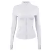 Lu-1 Hoodie Lululemens Femmes Tenue De Yoga Veste De Sport Col Montant Demi Fermeture Éclair À Manches Longues Serré Yogas Chemise Gym Athtic Manteau Vêtements 5h5t 4 097M