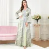 Ethnic Clothing Kaftan Caftan Dress Luxurious Turkish Evening Dubai Muslim Clothes Suit Women Fashion Two-piece Gown Splicing