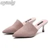 Sandali estate donna Pantofole indossano tacchi sottili con sandali Baotou pantofole traspiranti scarpe alte moda selvaggia 230711