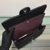 bolsa de ombro inclinada de corrente de designer de alta qualidade CF caviar couro de pele de carneiro clássico bolsa de mão xadrez corpo transversal fivela sólida camélia totes bolsa mensageiro bolsa