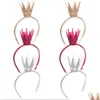 Acessórios para o cabelo Crianças Meninas Festa Hoop Brilhante Tiara Coroa Aniversário Faixa de Cabelo Para o Ano Fadas Trajes de Natal Drop Delivery Dhunx