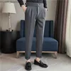 Men's Pants Men's boutique ultra-thin suit Men's formal clothing suitable for men's twill folding business casual suit pants 36 Z230712