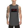 Linne för herr Sommarmode Andas Snabbtorkande Gym Fitnessträning Casual Muskel Ärmlös Cool känsla T-shirt Märkeskläder