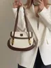 Вечерние сумки французская винтажная мягкая кожа с одно плечо -подмышками женская мода универсальная коричневая сумочка нить двойные ремни