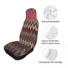 Car Seat Covers Home Zigzag Multicolor Front Auto Cover 3D Print Boho Camouflage Fit Any Truck Van RV SUV 2 Pieces