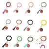 Sleutelhangers 11 Kleuren Houten Armband Sleutelhanger Met Kwasten Sleutels Diy Houtvezel Pandent Woodwooden Bead Bangle Versieren Mode Drop D Dhmpk