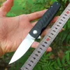 Coltello chiudibile Flipper M6651 di alta qualità D2 Lama a goccia satinata nera G10 con manico in lamiera di acciaio inossidabile Ball Bearin Coltelli tascabili EDC Attrezzi esterni