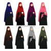 Xales Cobertura Completa Mulheres Muçulmanas Xales de Oração Niquab Cachecol Longo Khimar Hijab Árabe Islâmico Overhead Ramadan Tops Roupas x0711