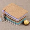 Sacs d'emballage 100 PCS sac en lin cordon toile de jute sac cadeau sac bijoux emballage mariage bonbons fête de Noël sac de rangement personnalisable 230710