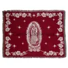 Blankets Maria Blanket The Virgin Mary Tapestry Office Air Conditioning Red Black Blankets Nap Blanket Living Room Sofa Ornaments x0711