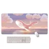 Mouse Pads Wrist Moon Landscape Mouse Pad PC Mousepad Large Mouse Cute Pink Keyboards Desk 800*300*3mm R230711