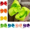 DHL Party Favor 20 Colors Candy Color 8 Inch Baby Ribbon Bow Hairpin Clips Girls Large Bowknot Barrette Kids Hairbows Kids Hair Accessories 0711