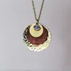 Pendentif Colliers Vintage Géométrique Rond Collier Pour Femmes Hommes Déclaration Rétro Collier Sautoirs Accessoires Unisexe Chaîne Valentine Bijoux