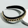 Goldene Ketten Haarbänder für Frauen Punk Stil Metall Stirnband Wrap Haar Hoop Mode Chic Haar Ornament Gold Haar Zubehör