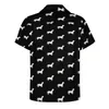 Men's Casual Shirts Dachshund Christmas Blouses Mens Cute Animal Hawaiian Short-Sleeve Vintage Oversized Beach Shirt Birthday Present