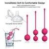 Vibradores 3PCS / Set Safe Silicone Smart Ball Kegel Ball Ben Wa Ball Vagina Tighten Ejercicio Máquina Vaginal Geisha Ball Juguetes sexuales para mujeres 230710