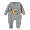 Magliette Neonati EID Mubarak Ramadan Vestiti nati Ragazzi Pagliaccetti Bambini Tute in cotone a maniche lunghe Tute Neonate Tuta 230711