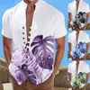 Men's T Shirts Turtleneck Long Sleeve Shirt Men Mens 3D Digital Printing Pocket Buckle Lapel Short Christmas Romper Fitted Button Down