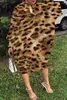 Abiti casual Summer Sexy Leopard Dress Manica lunga Party Evening Women Fashion Loose African Max Oversize Sundress Girl