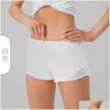 Yoga Outfit Lu-248 Pantaloncini estivi Ty Traspirante Asciugatura rapida Intimo sportivo Tasca da donna Corsa Fitness Principessa Abbigliamento sportivo Palestra D Dhhd3