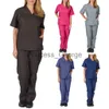 Övrigt Kläder Husdjursvårdsinstitution Scrubsset Högkvalitativa spauniformer Unisex Vneck Arbetskläder Medicinska kostymer Kläder Scrubs Toppar Byxor x0711