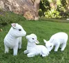 Pastoral Simulation Animal Resin Goat Sheep Ornaments Outdoor Garden Lawn Statue Furnishing Courtyard Sculpture Decoration Craft L230620