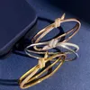 Vrouwelijke designer armband gouden armband dames vergulde handketting gladde paar armband dames mode luxe sieraden Valentijnsdag sieraden