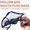 Sex Toys For Couples Silicone Hollow Gag In Mouth Bondage Equipment ForCouple Sex Slave Erotic Mask Face Mouth Mask Fetish SM Game Oral Plug BDSM Toy 230710