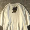 Męskie koszulki z krótkim rękawem amerykański hip-hop moda portret koszulka z krótkim rękawem letnia luźna uniwersalna Casual główna ulica Retro pół góry