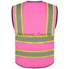 Others Apparel Custom Safety Vest Pink Reflective Vest For Woman Construction Customize Reflective Vest Workwear High Visibility Vest x0711