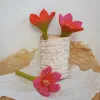 Blocs fleurs en feutre faites à la main artisanat jouets décoration de la maison rouge violet jaune Rose blanc fleur filles cadeau 23 cm 230710