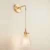 Lampade da parete Nordic Modern Glass Lamp Specchio da bagno accanto a American Light Sconce (con sorgente)