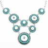 チェーンファッショントレンディなターコイズ真珠美容スナップネックレス 60 センチメートルフィット 18 ミリメートルボタンジュエリー卸売 DJ0136