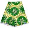 Tecido africano flor verde de alta qualidade 100% poliéster garantido cera real material de tecido ankara para costurar roupas278Q