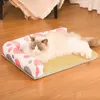 Summer Cat Bed Non-Slip Pet Rattan Mat Cats Cushion Bed Pet Cooling Mat Small Dog Sleeping Pad
