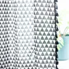 Rideau 1.5M large rideaux occultants Style américain géométrique Triangle impression fenêtre translucide pour la décoration de la chambre