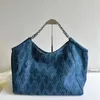 Classic Fashion Wash Denim bag Luxury Designer Women's Bag Pocket Luxury Bag Down chain Denim diagonal fold flap envelope Courier bag purse