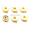 Charms Sier Gold Alloy 18Mm Ginger Snap Button Base For Snaps Bracelet Earrings Necklace Diy Jewelry Accessory Drop Delivery Finding Dhfei