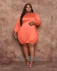 Plus Size Dresses Style For Women 5xl Party Dress Solid Soft Fabric Stretch Midi Fall Clothes Whole 3xl 4xl 6xl