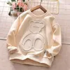 Barn Baby bomull Cattoon Sweatshirts Mode Barn Flicka Pojke Vår Höst Långärmade toppkläder 9 månader till 6 år Toppar L230625