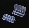 10 Grids Jewelry Storage Box Plastic Transparent Display Case Organizer Holder for Beads Ring Earrings Jewelry JL1516