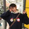 Sweat à capuche femme sweats noël dessin animé broderie lâche Ins Plus velours Harajuku décontracté dames Kawaii mignon pour femme