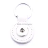 Key Rings Circle Square Pu Leather Keychain Jewelry 18Mm Snap Buttons Pendant Chain Car Bag Snaps Keyring Drop Delivery Dhpns