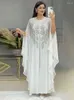 Ethnische Kleidung Abayas für Frauen Dubai Luxus 2023 Chiffon Boubou Muslim Modest Kleid Kaftan Marocain Hochzeit Party Anlässe Djellaba Femme