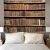 Arazzi Libreria Scaffale Libreria Appeso a parete Camera da letto per il tempo libero Coperta da parete Stili di decorazione Arazzi di stoffa per tappeti astratti