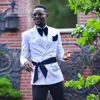 Abiti da uomo Doppio petto da sposa per uomo con cintura African Fashion Groom Tuxedo Custom 2 pezzi Blazer maschile Pantaloni