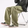 Spodnie męskie 2023 wiosna lato mężczyźni dorywczo Cargo męskie luźne proste spodnie Harajuku moda Streetwear czarny/Khaki/zieleń wojskowa