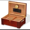 Scatola Humidor per sigari in legno di cedro di grande capacità con umidificatore Igrometro Portasigari per creatività Misura 100 sigari Drop Ship Gift Factory Outlet